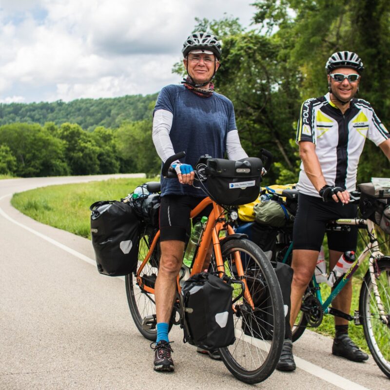 John and Martin, Eastbound TransAm Cyclists