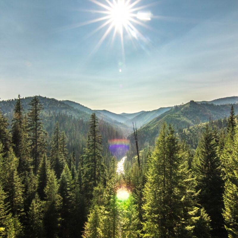Blazing Sun over the Lolo Pass