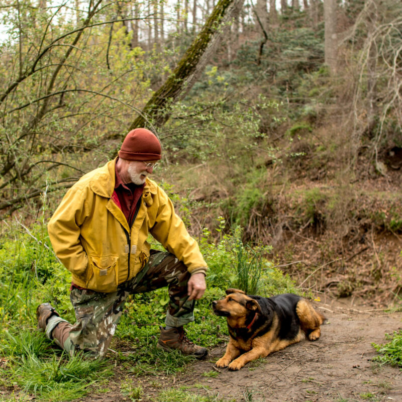 Asheville Man and Dog