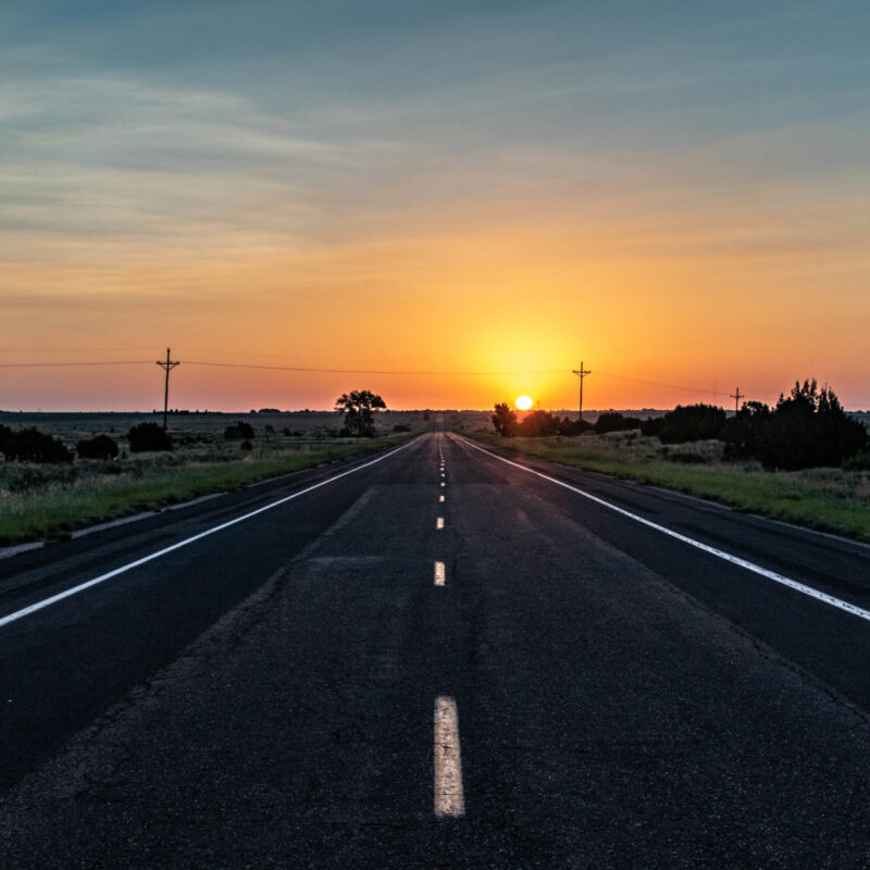 Dawn on the Road