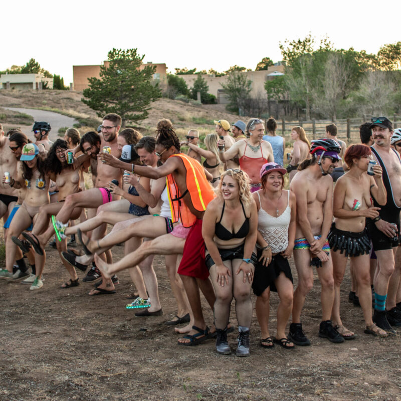 Nude Bicyclist Gathering in Santa Fe