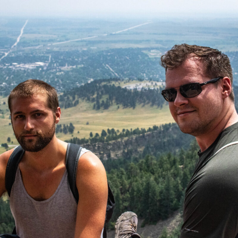 Boys Hiking in the Flatirons