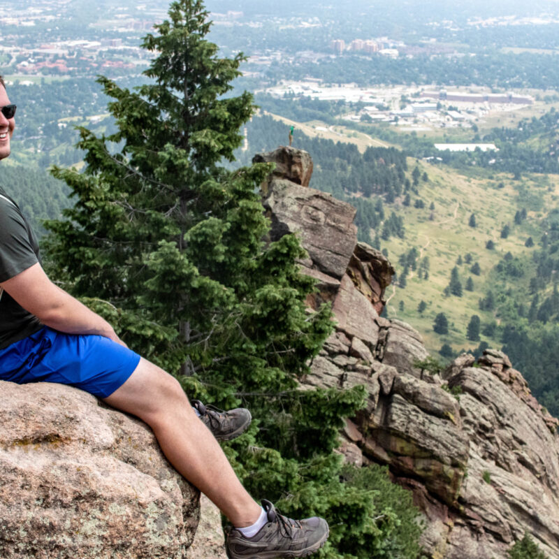 Boys Hiking in the Flatirons