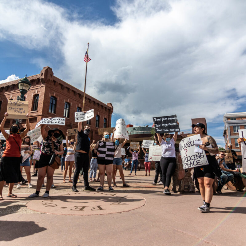 Protest Moves Downtown