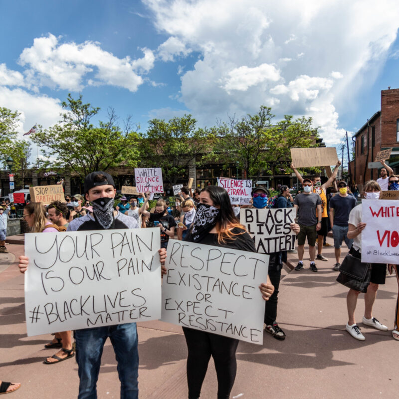 Protest Moves Downtown