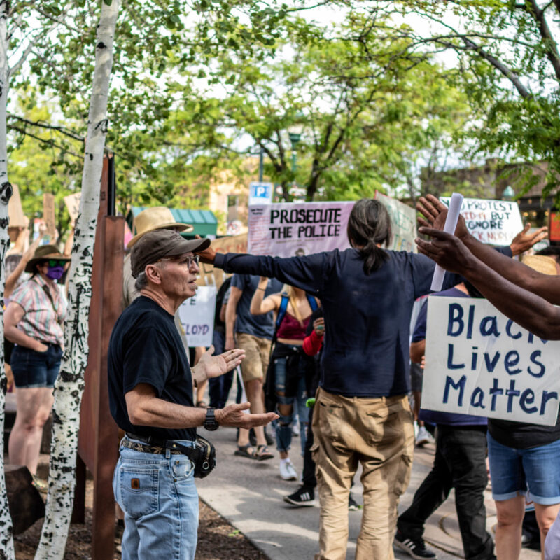 Protest Moves Downtown