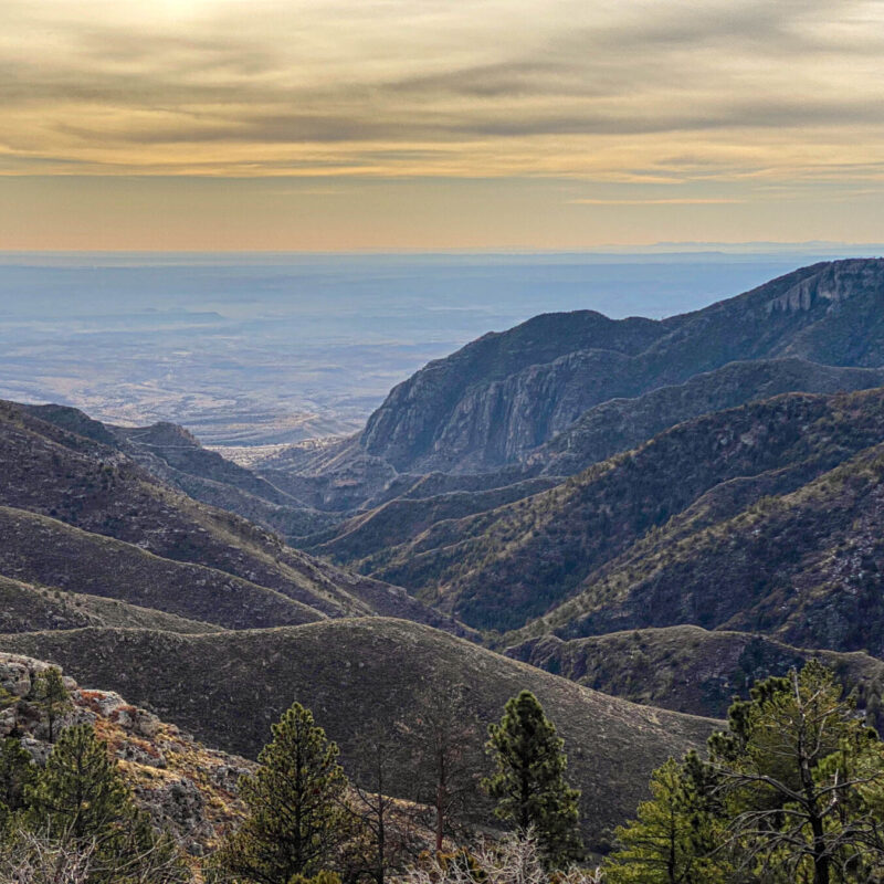 Guadalupe Mountains - Looking Down Bush Mountain