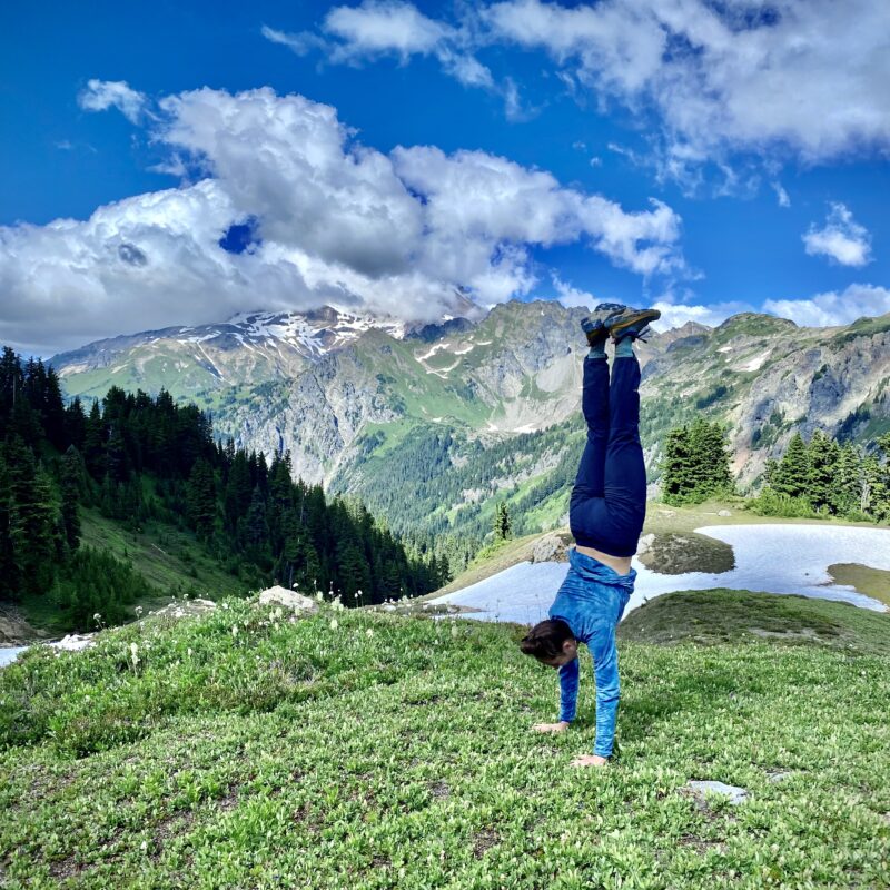 Handstanding Glacier Peak
