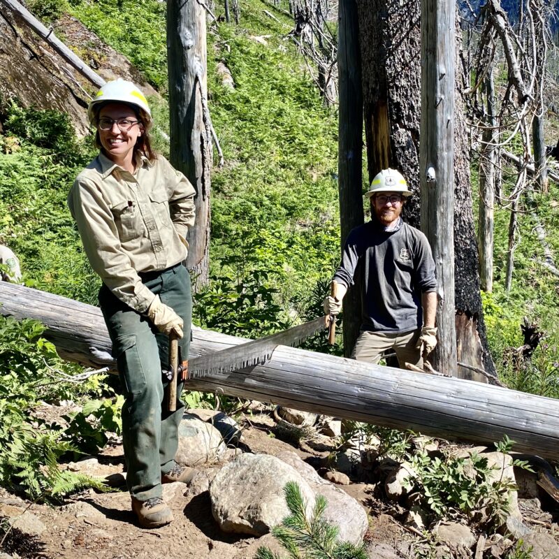 USFS Trail Crew Sawing