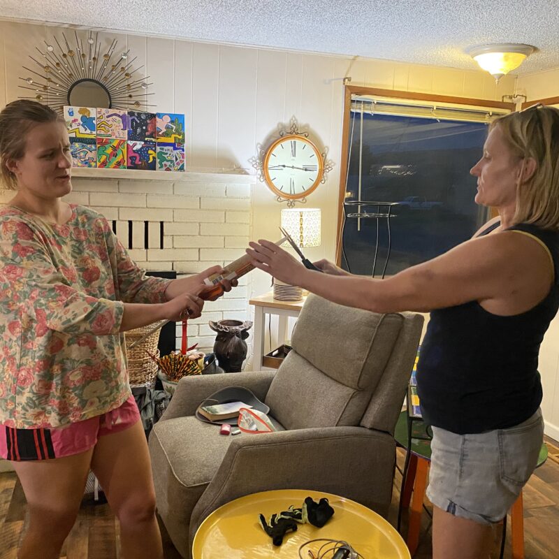 Kelly & Her Mom Caulking
