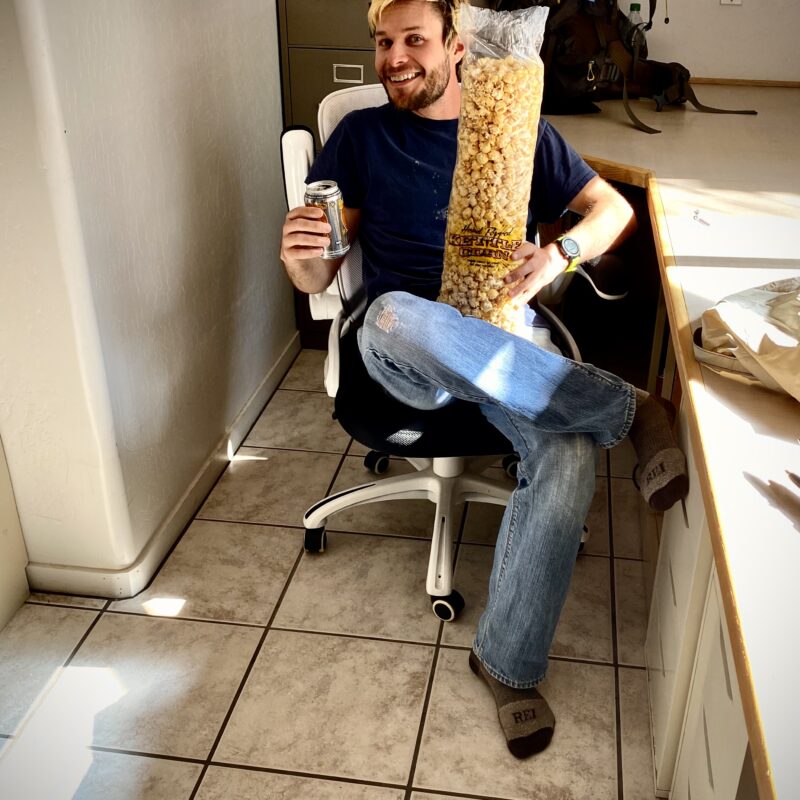 Marmot + Popcorn + Beer