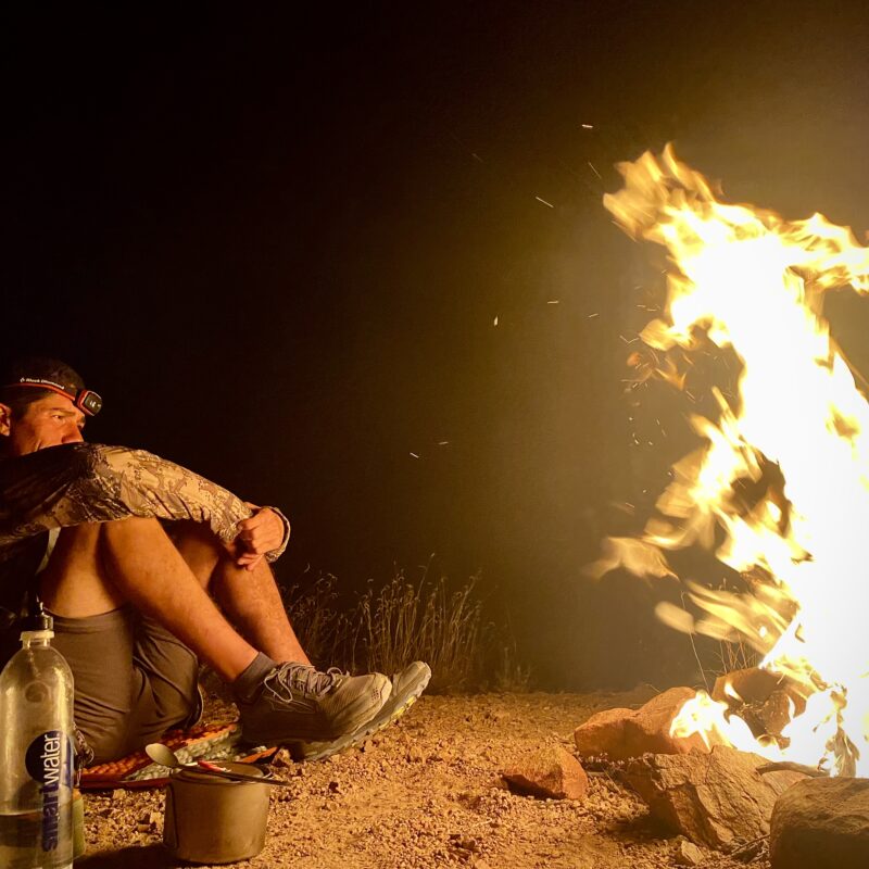 Birdbath and Flames