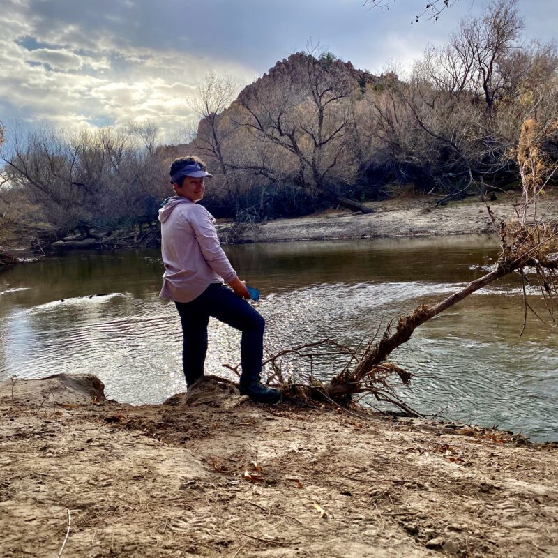 Wendy at the Gila River
