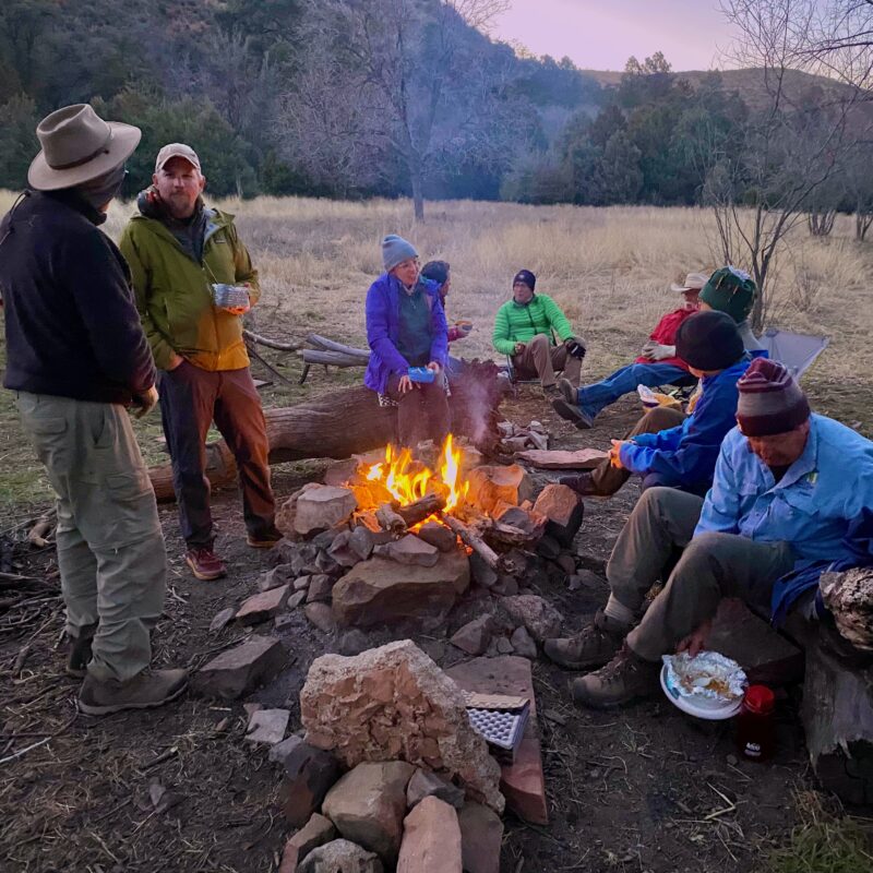 Dinner, Sunset and a Campfire, What a Vibe