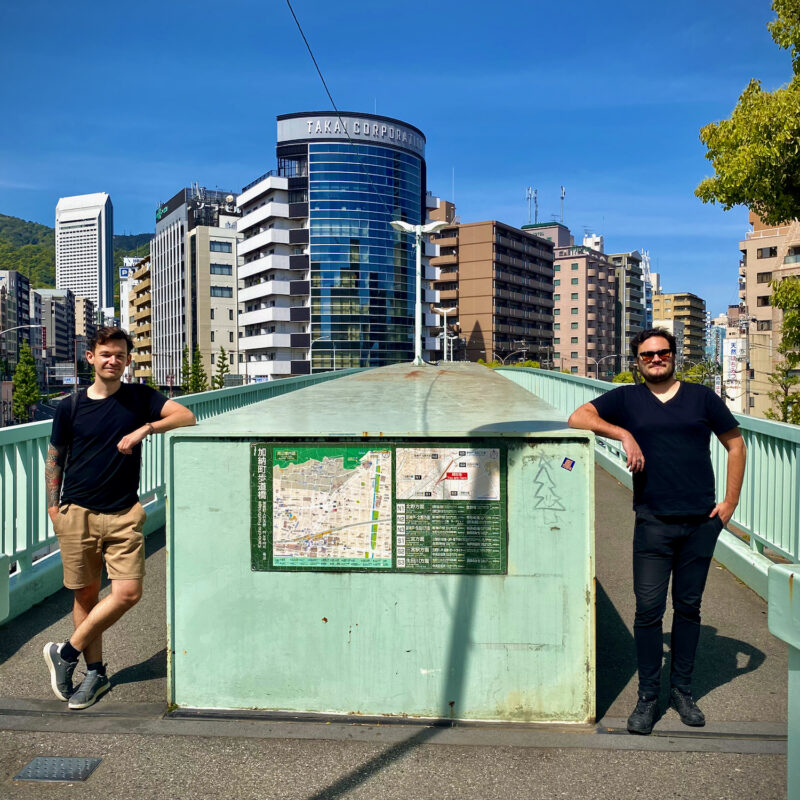 Patryk and Ben Above Kobe