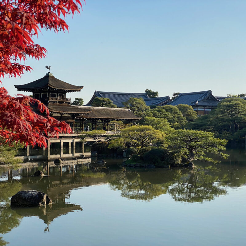 Serene Grounds in Red