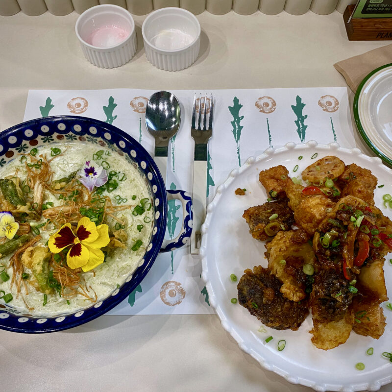 Pasta and Fried Goodies Dinner at Plantude