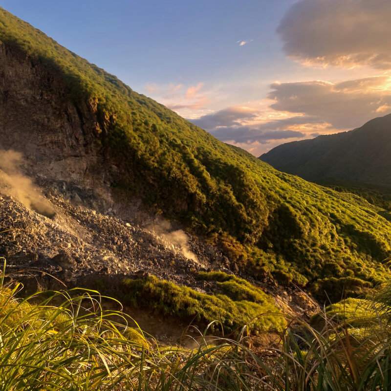 Steaming Mountainside