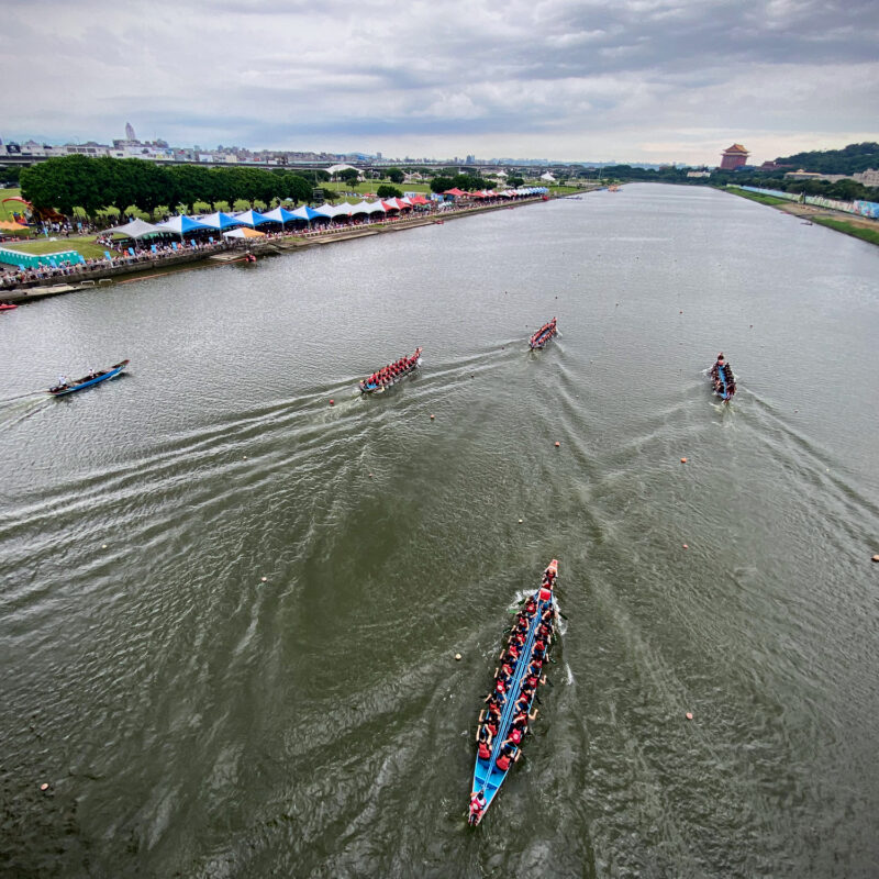 Dragon Boats Above the Keelung River
