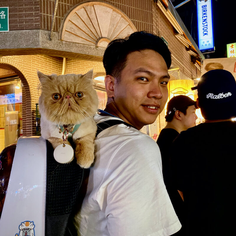 Cat & Man in Shilin Night Market