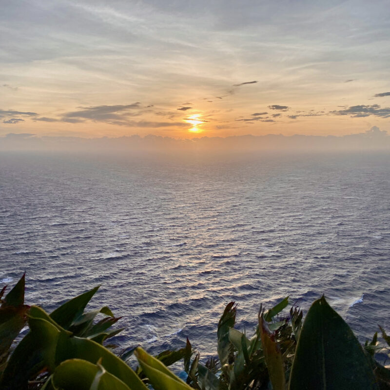 Sunset Over Endless Ocean