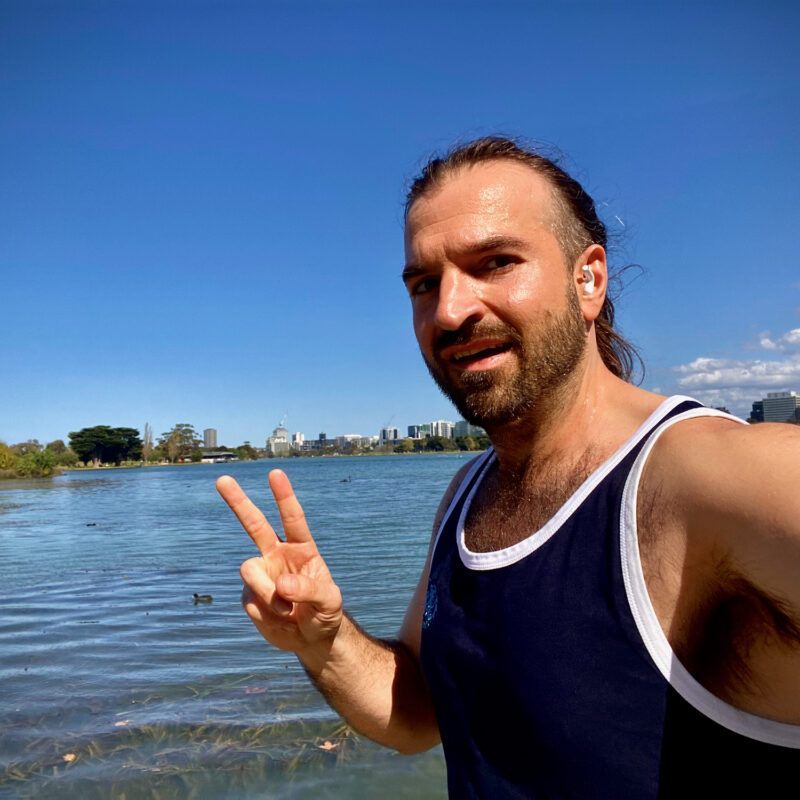 Running Along at Albert Park Lake