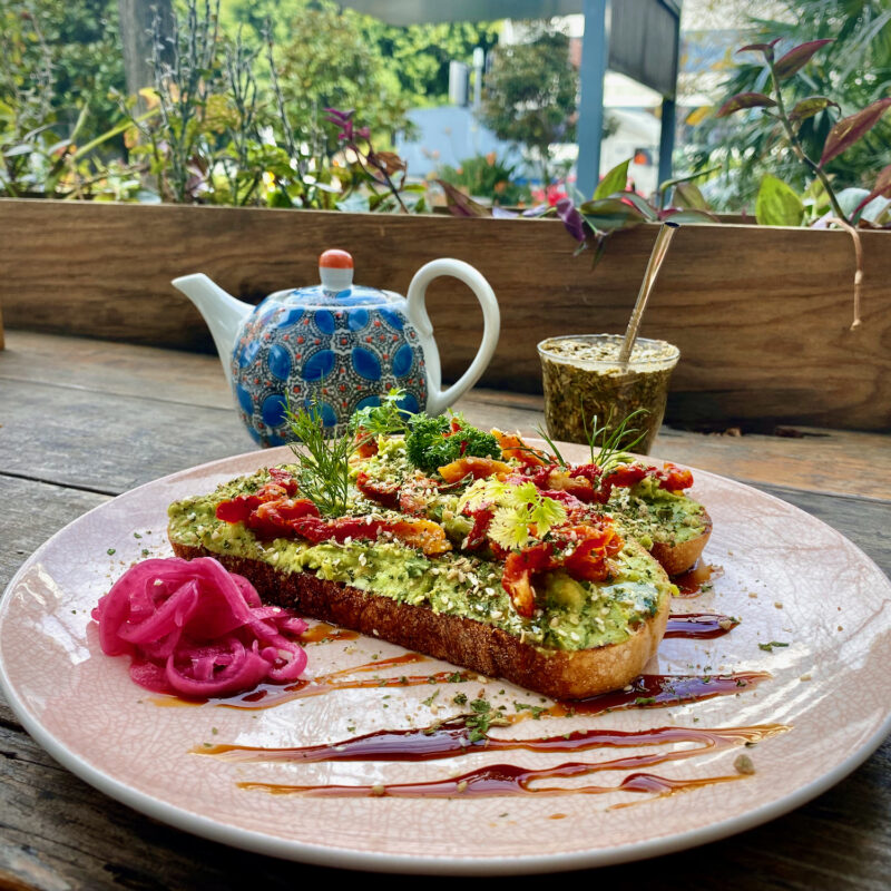 Avo Toast and Yerba Mate