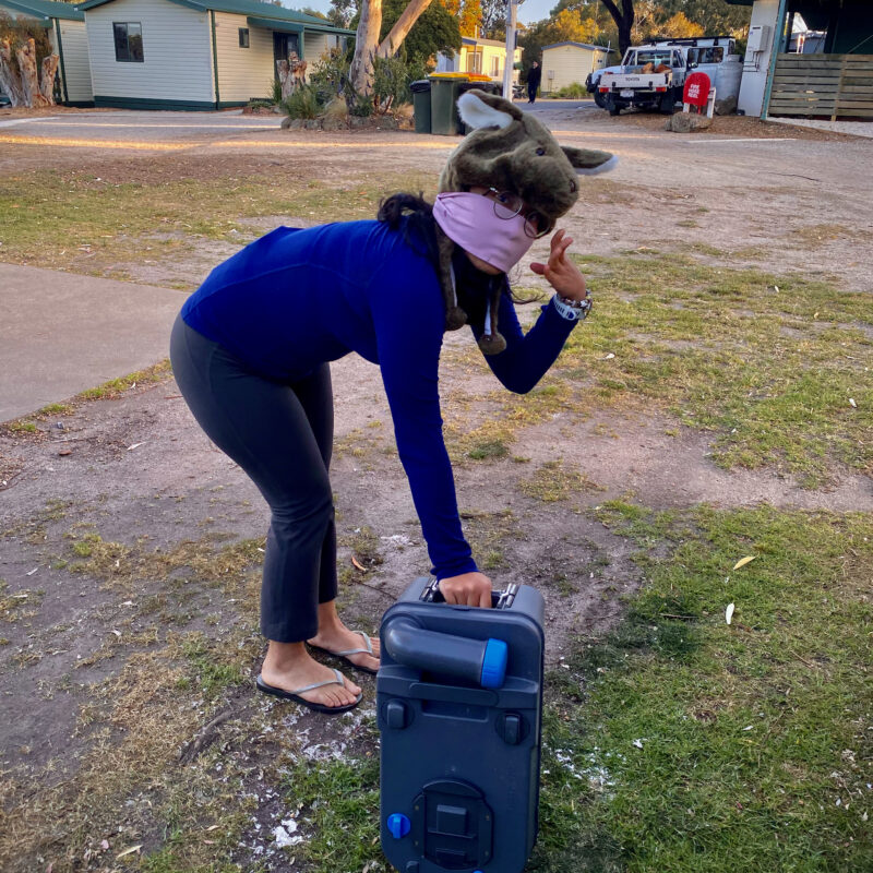 Cleaning the Van Septic