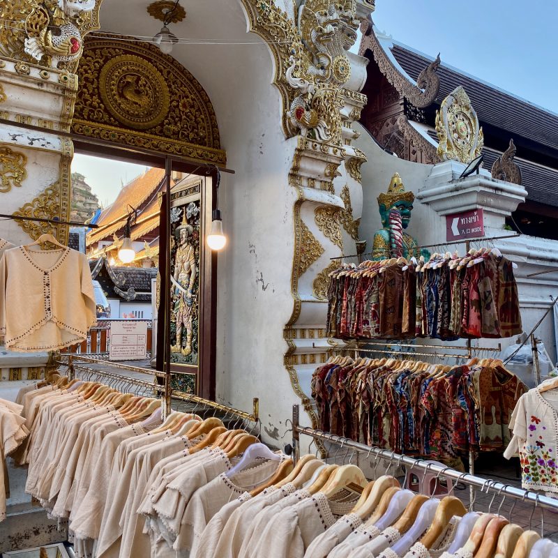 Market at the Gates of Wat Chedi Luang