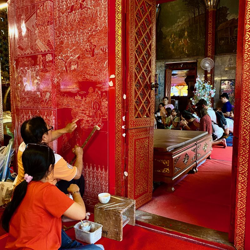 Artwork in Progress at Wat Phra That