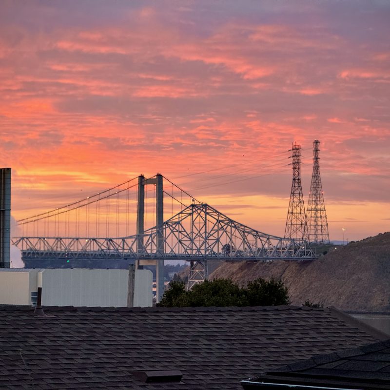 Sunset over Alfred Zampa Bridge
