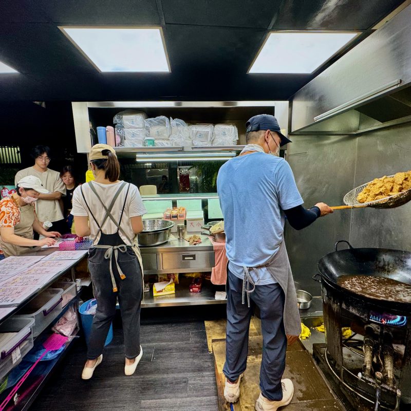 Stinky Tofu Frying at Maggie's