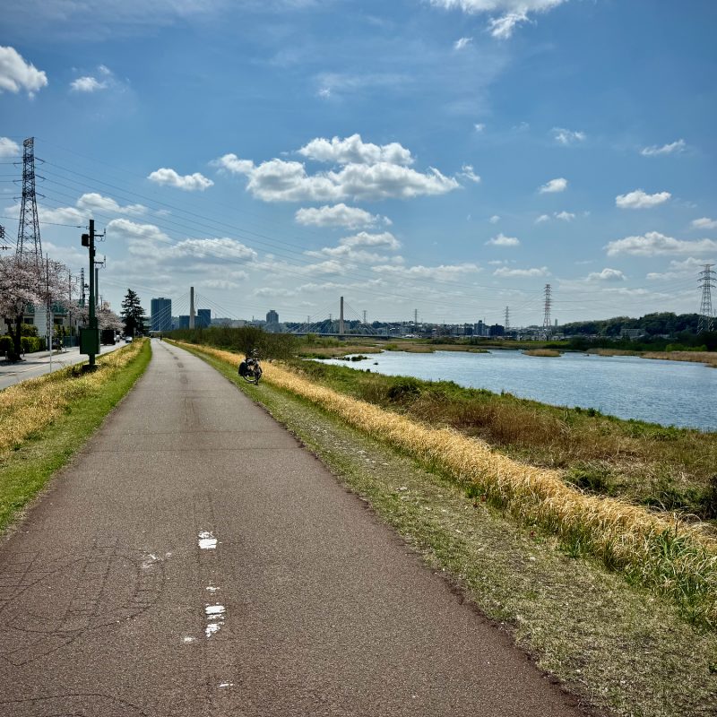 Riding Along the River Tama