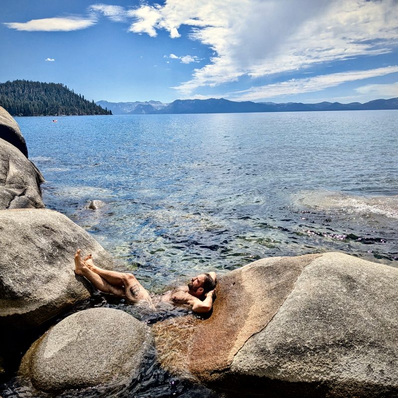 Enjoying a Soak at Secret Cove