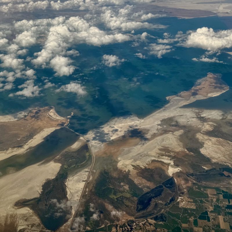 Above the Great Salt Lake