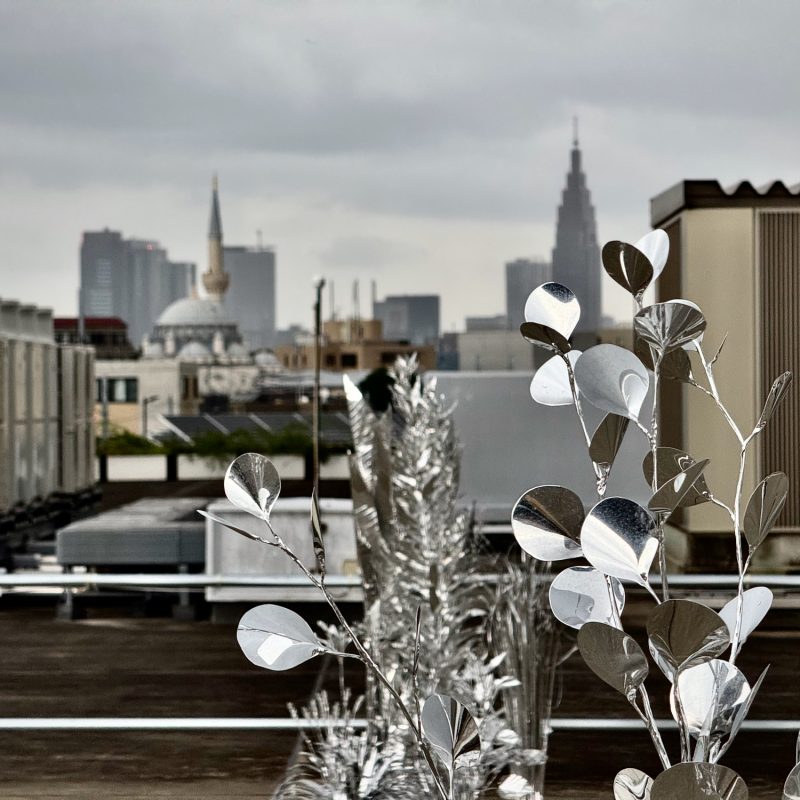 Aluminum Foil Sculpture Above Higashi-Kitazawa Station