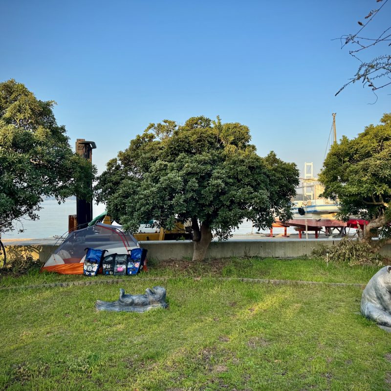 Camping at the Michi-no-Eki