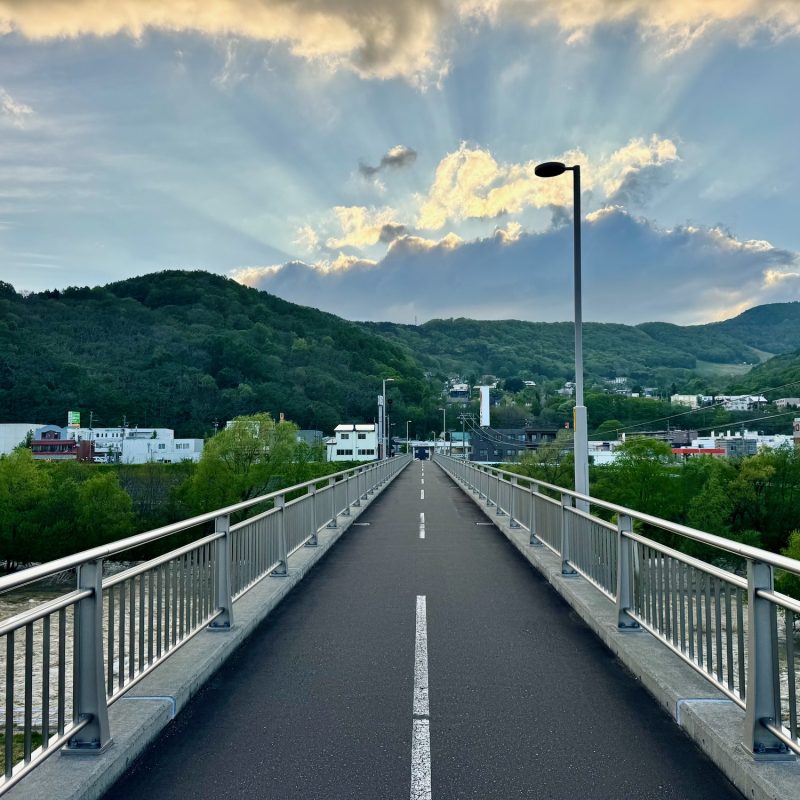 Crossing the Toyohira River