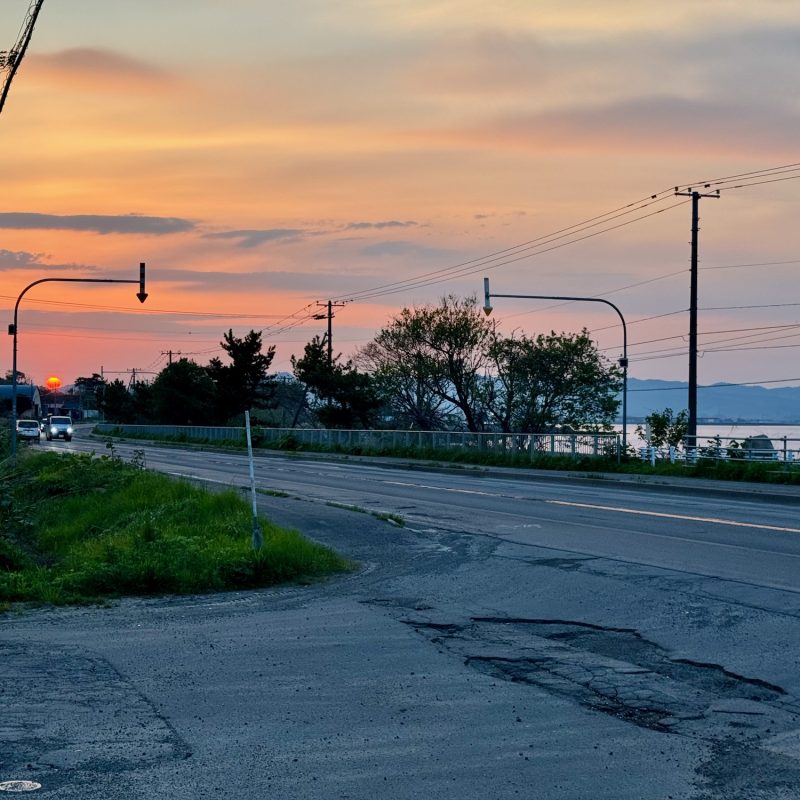 Cycling Towards the Sunset
