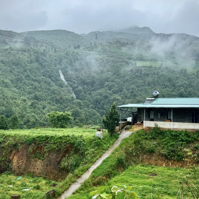 Waterfall and Homestead